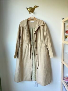 OAK + FORT • Drawstring Trench Coat Sz XS